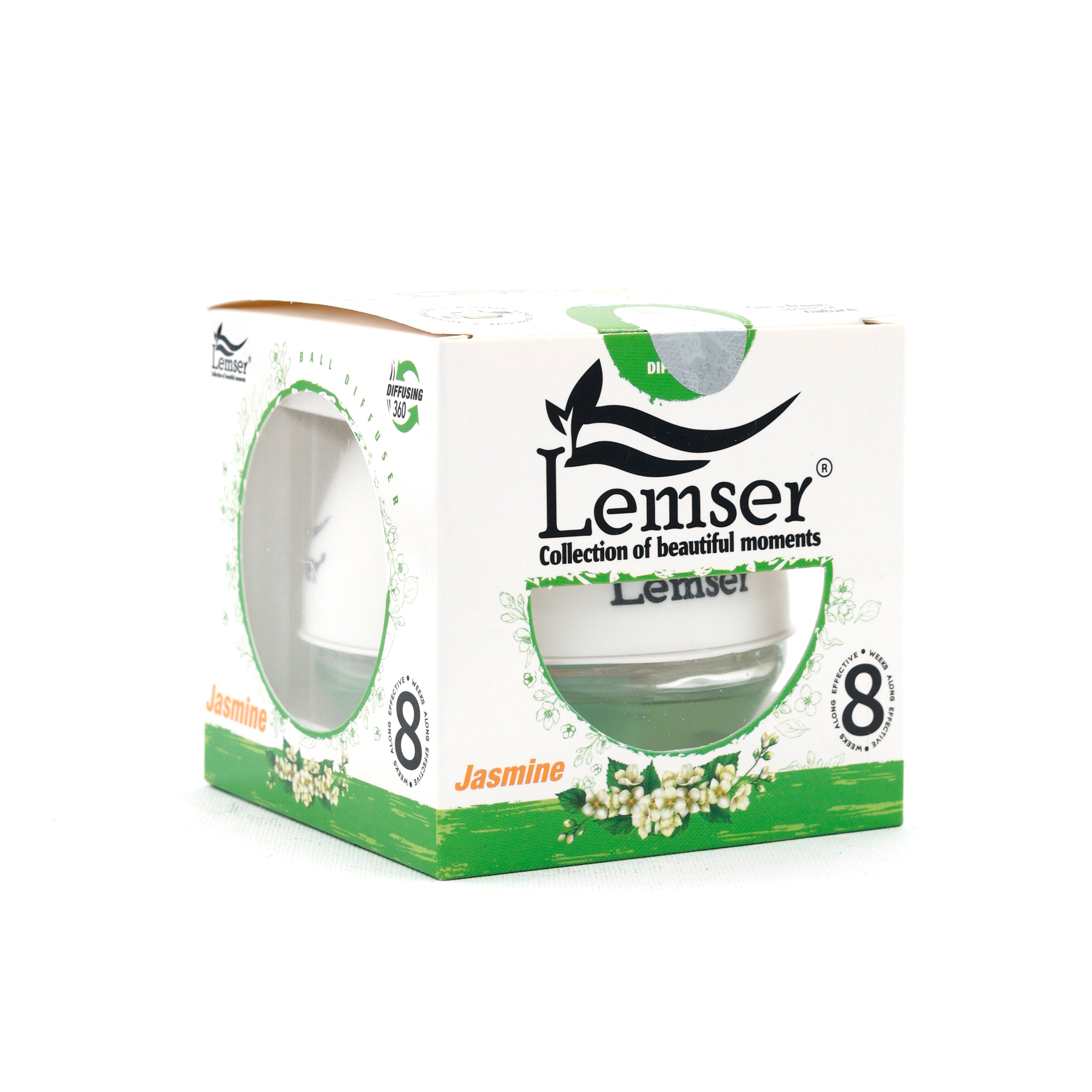 خوشبوکننده هوای توپی لمسر مدل گل یاسمن (Jasmine) حجم 80 میلی‌لیتر